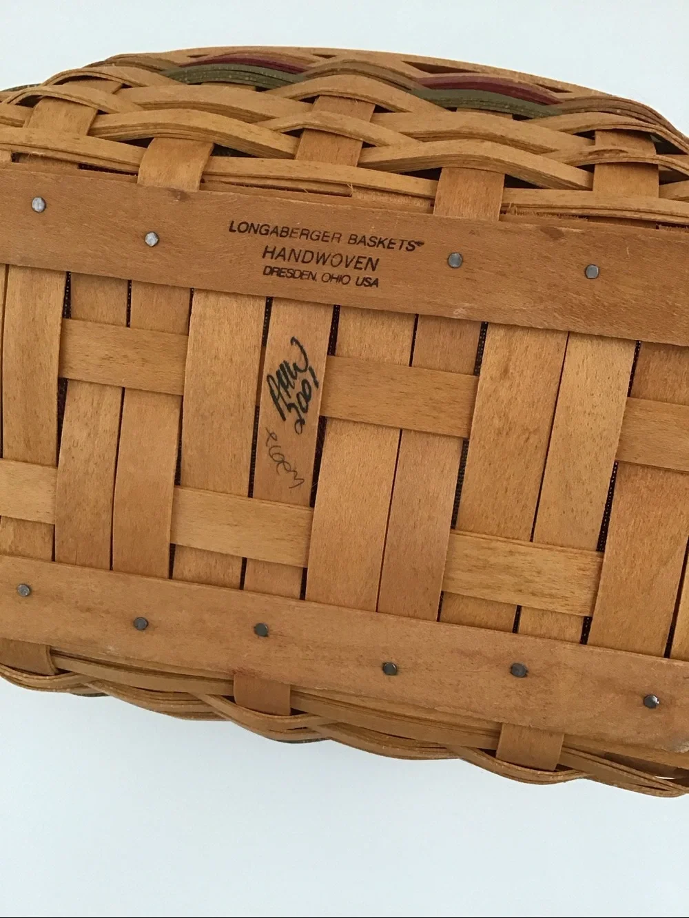 Vintage Longaberger 2001 Autumn Reflections Small Daily Blessings Basket
